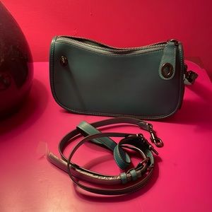 Cute jade coach, small shoulder bag with long strap